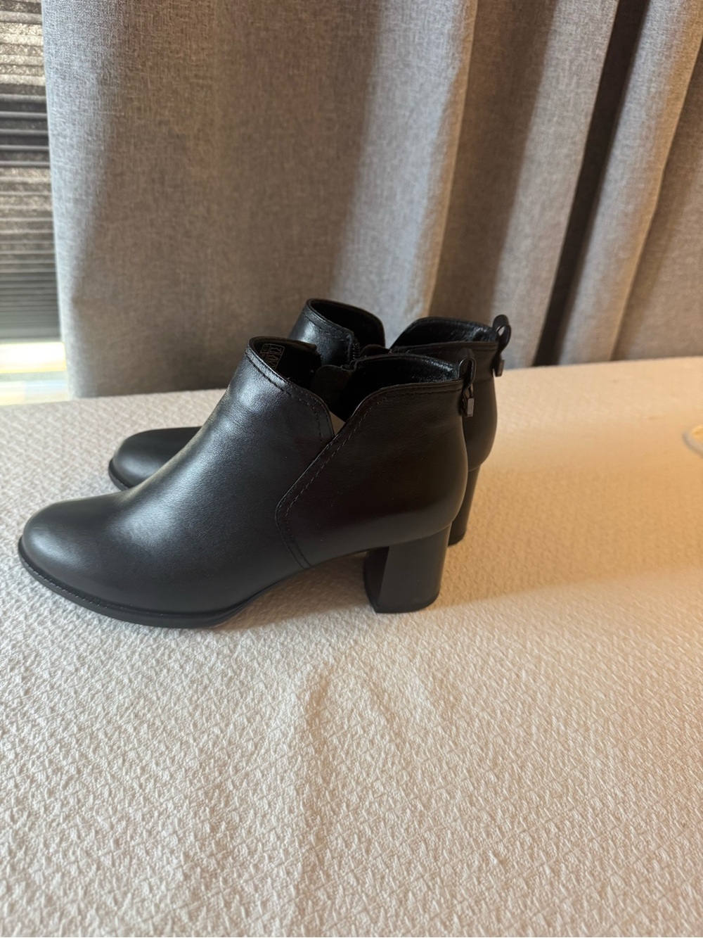Classic Black Ankle Booties with Block Heel